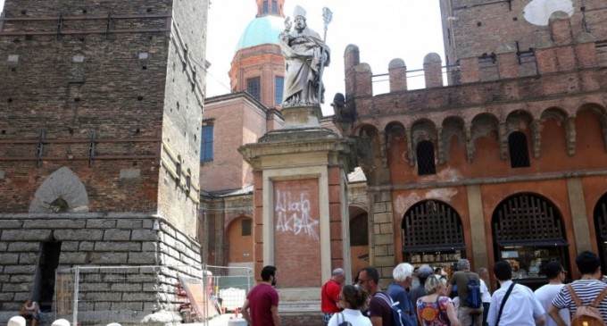 Muslim Smashes Up Christian Church, Defaces Italian Saint with “Allahu Akbar”