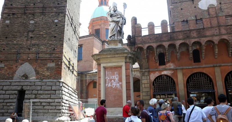 Muslim Smashes Up Christian Church, Defaces Italian Saint with “Allahu Akbar”