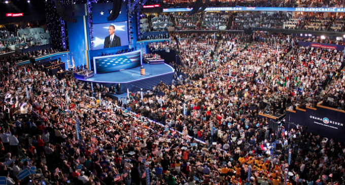 DNC Builds Wall Around Stage, Then is Forced to Remove it after Backlash