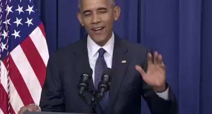 Obama Cracks Joke while Addressing Munich Attack
