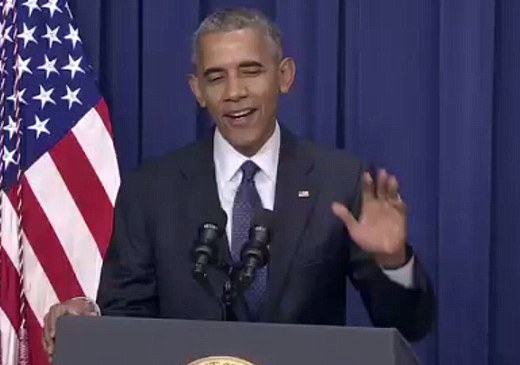 Obama Cracks Joke while Addressing Munich Attack