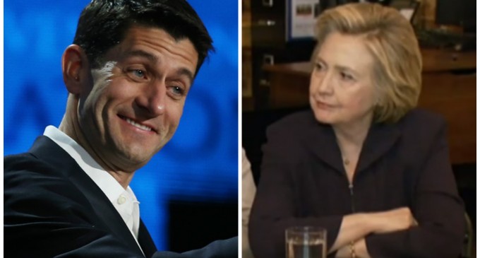 Paul Ryan Plays Bugle to Hillary’s Attacks on Trump