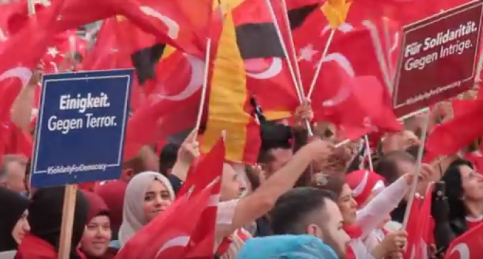 50,000 Muslim Supporters Storm German Streets in Support of Turkey’s Islamist President