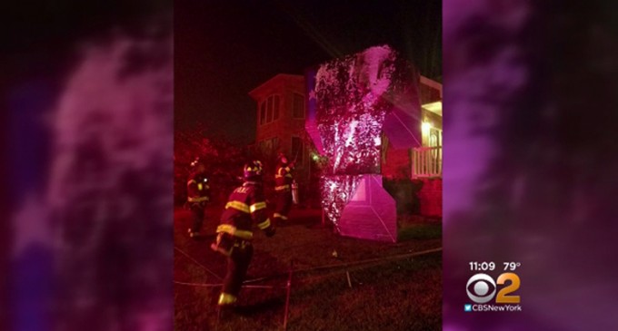 Pro-Trump Statue Set Ablaze In Staten Island