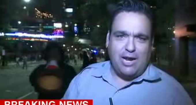 Charlotte Protester Knocks Over CNN Reporter