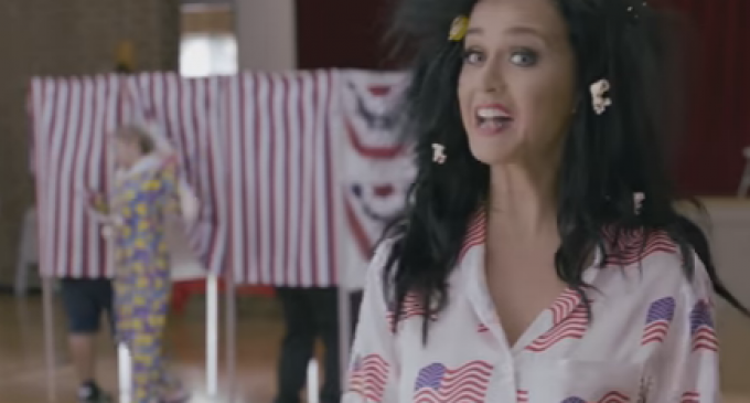 Katy Perry Strips to Encourage People to Vote
