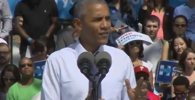 Obama Gives Speech for Hillary, Ends Up Talking About Himself 137 Times