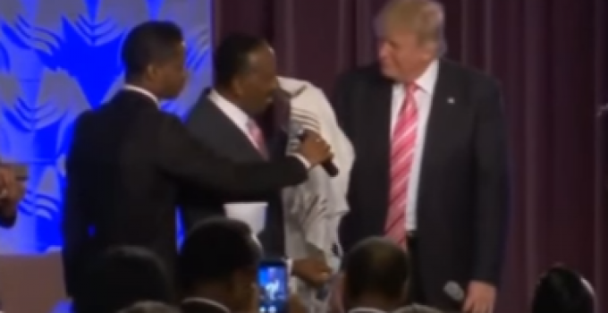 Hot Mic: Reuters Orders Feed Stopped of Trump Being Blessed by Black Detroit Preacher