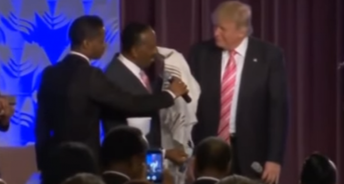 Hot Mic: Reuters Orders Feed Stopped of Trump Being Blessed by Black Detroit Preacher