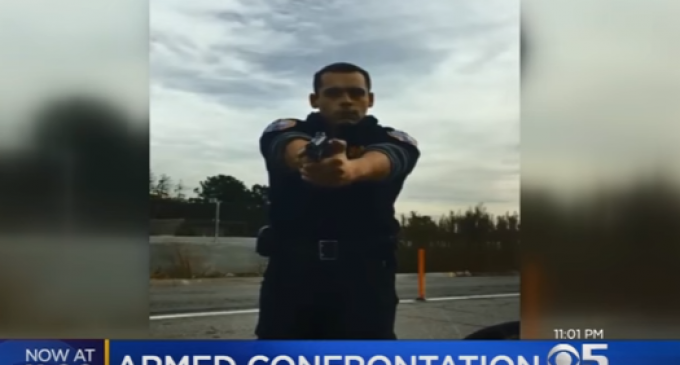 Security Guard Pulls Gun on Driver for Running Over Cone