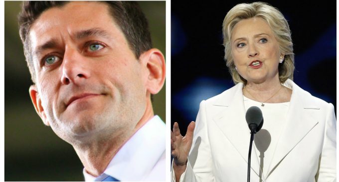 Paul Ryan Betrays Conservatives, Supports Hillary’s Campaign and Her Policies