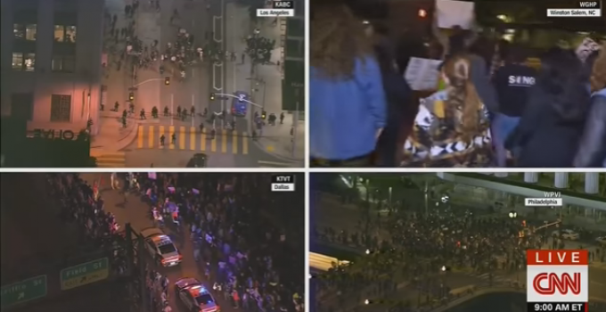 Third Day of Anti-Trump Riots: ‘Die Whites Die’