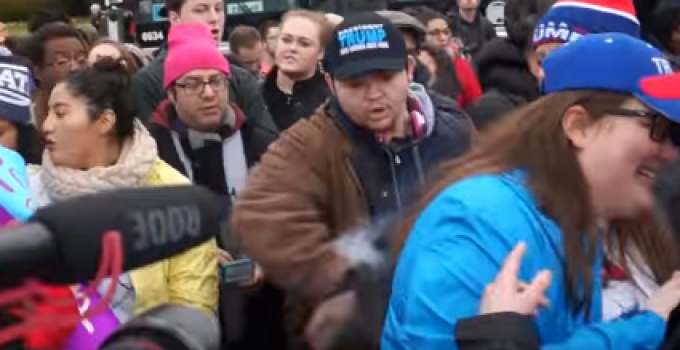 Anti-Trump Protester Sets Girl’s Hair on Fire