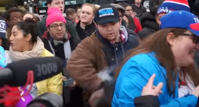 Anti-Trump Protester Sets Girl’s Hair on Fire