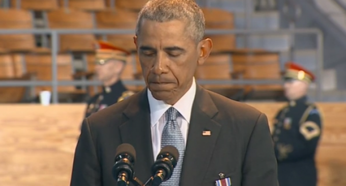 Obama Participates in Military Farewell, but Without Much of an Audience