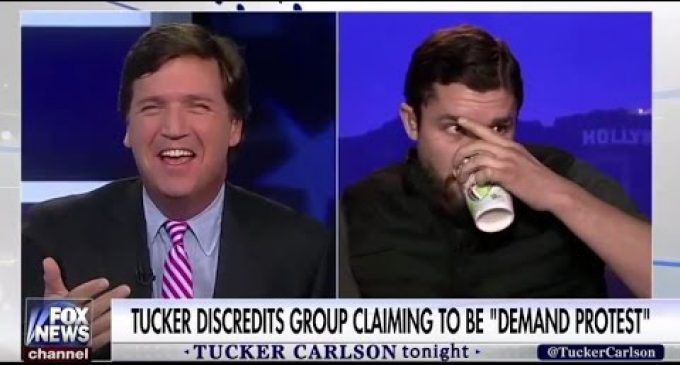 Tucker Carlson Exposes “Demand Protest” Leader on Fox News