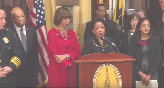 AG Lynch Continues to Push Obama Agenda in Federalizing Baltimore Police Department