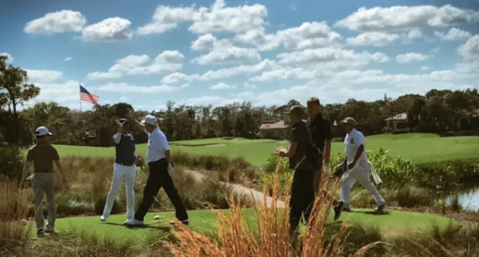 Trump Sticks Press in Basement With Blacked-Out Windows While He Golfs