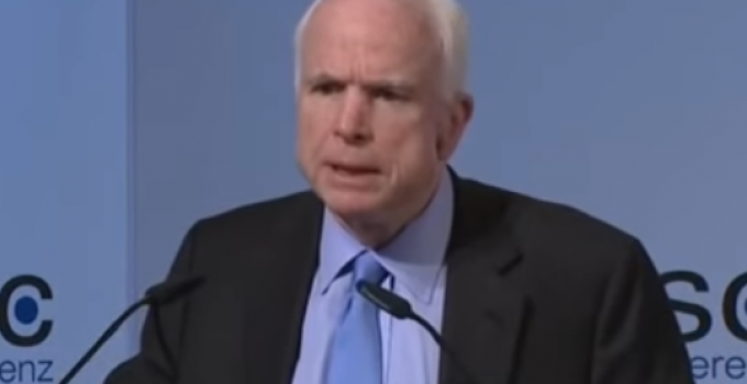 John McCain Denounces President Trump Abroad