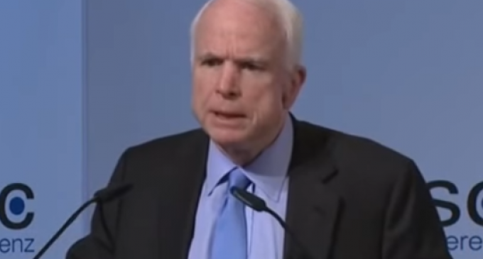 John McCain Denounces President Trump Abroad