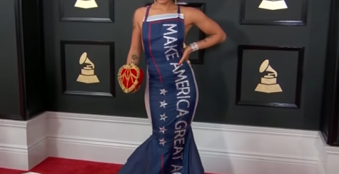 Singer Wears ‘Make America Great Again’ Dress to Grammys, Album Sales Skyrocket