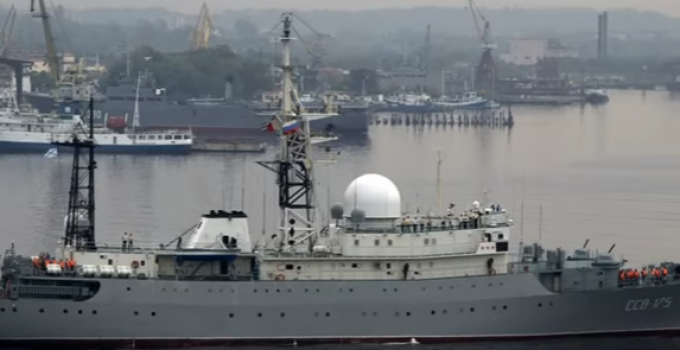 Russia Sails Spy Ship Near US East Coast, Figher Planes Buzz US Destroyer in Black Sea