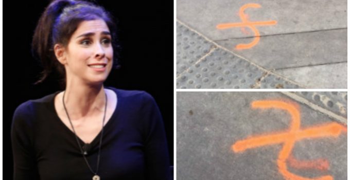 Sarah Silverman Mistakes Construction Markers for Swastikas