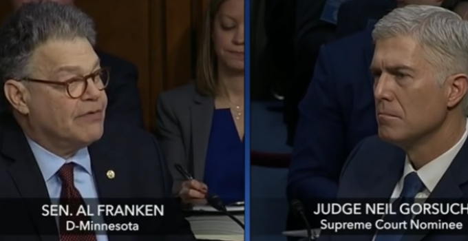 Senator Franken’s Attempt to Connect Judge Gorsuch to Steve Bannon Fails Miserably