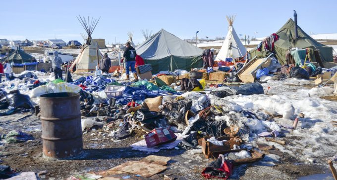 U.S. Army Corps of Engineers Haul Away 835 Dumpsters of Trash from Standing Rock Protest