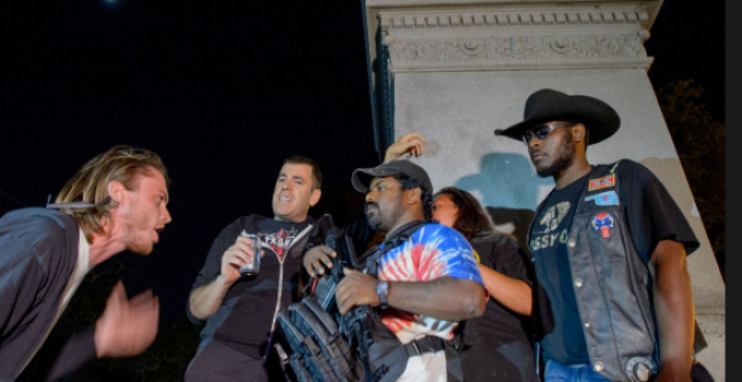 Armed Black Patriot Defends Confederate Monument During New Orleans Protest