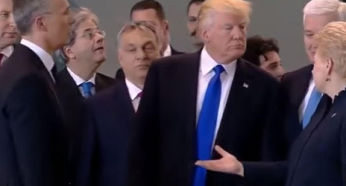 False Narrative: Trump Shoves His Way to Front of NATO Photo