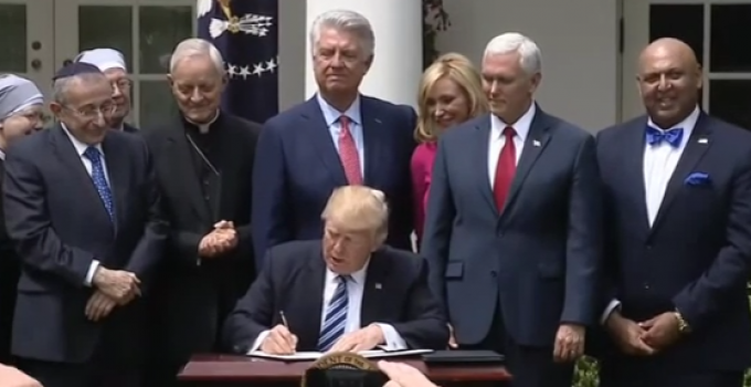 Trump Signs Religious Liberty Executive Order