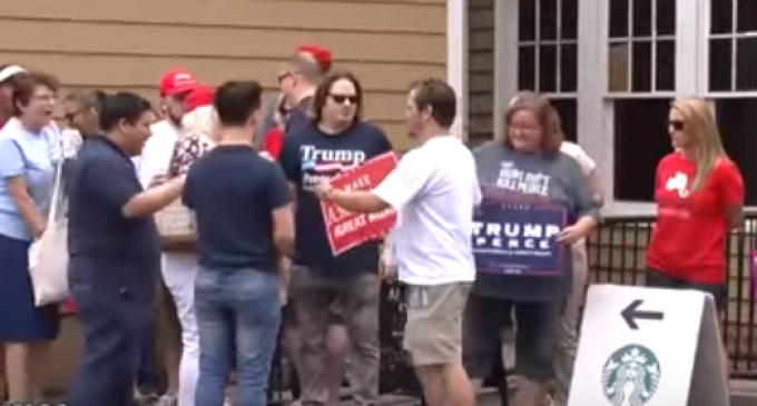 Trump Supporters Stage Sit-in at SC Starbucks