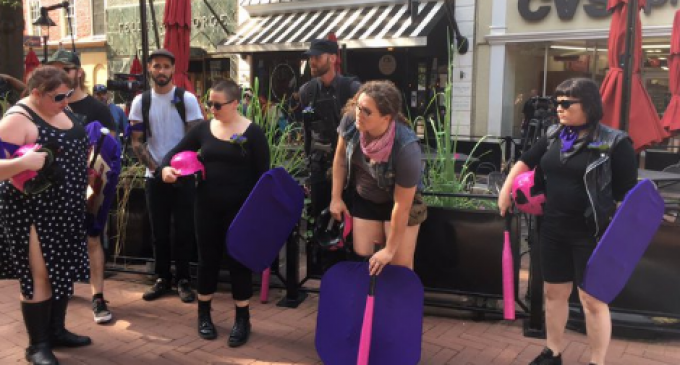 Antifa Crashes Charlottesville Victim’s Memorial Service with Pink Bats