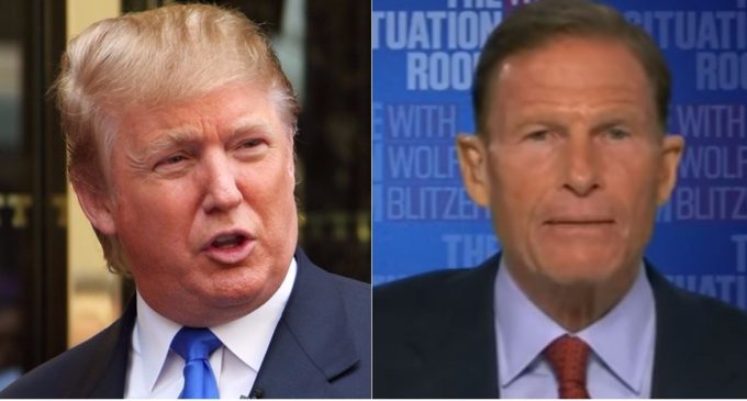 Trump Offers Blumenthal a Unique Vacation Recommendation During Twitter War