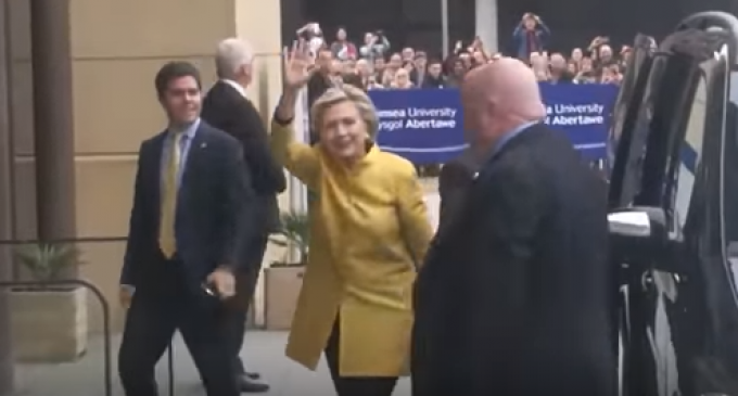 Hillary Booed and Called “Fascist” as She Arrives in Wales for Honorary Doctorate