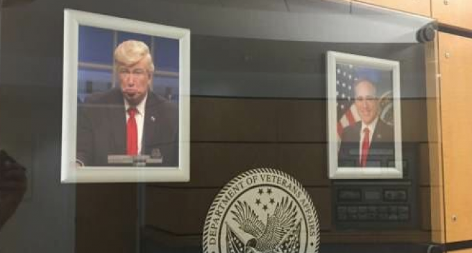 Trump Hating VA Doctor Posts Sick Parody Image of President Trump at VA Office