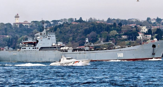 Russian Warships Loaded with Tanks, Alligator Ships, Armoured Patrol Boats En Route to Syria