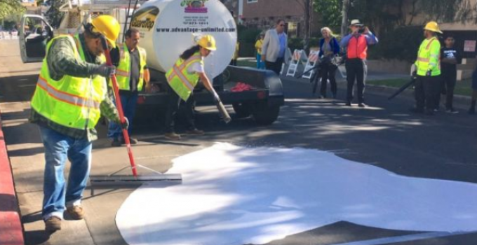 Los Angeles Begins Painting Streets White to Combat Climate Change