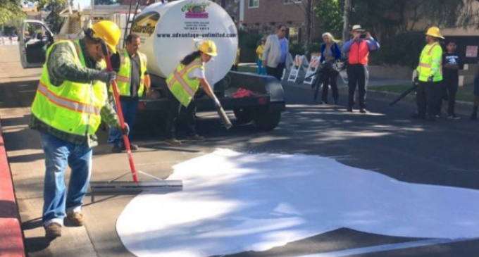 Los Angeles Begins Painting Streets White to Combat Climate Change