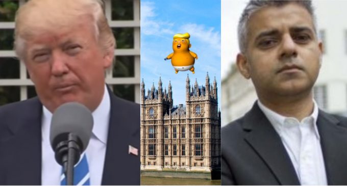 Mayor Khan Approves Trump ‘Angry Baby’ Blimp to fly over London During President’s Visit