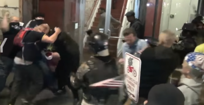 Violent Brawl Erupts Between Antifa, Right-wing Prayer Group in Portand