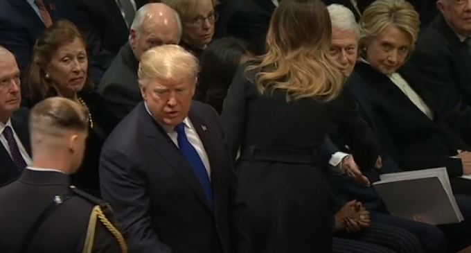 Melania Trump Shakes Hands with Bill Clinton, Hillary Refuses