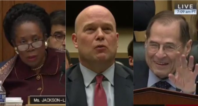 Acting AG Whitaker to Chairman: “Your Five Minutes Is Up”