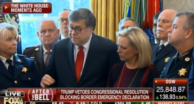 AG Barr Defends Trump: “Your Declaration of Border Emergency is Clearly Authorized”