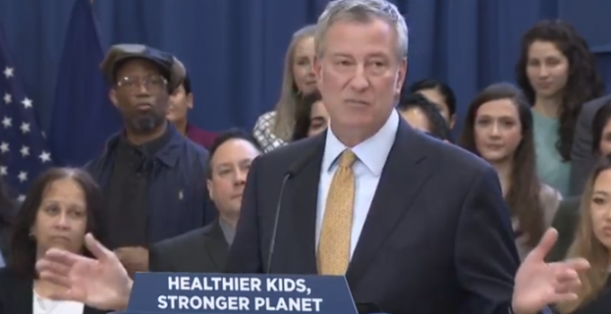 De Blasio Announces “Meatless Mondays” to Reduce Greenhouse Gas Emissions