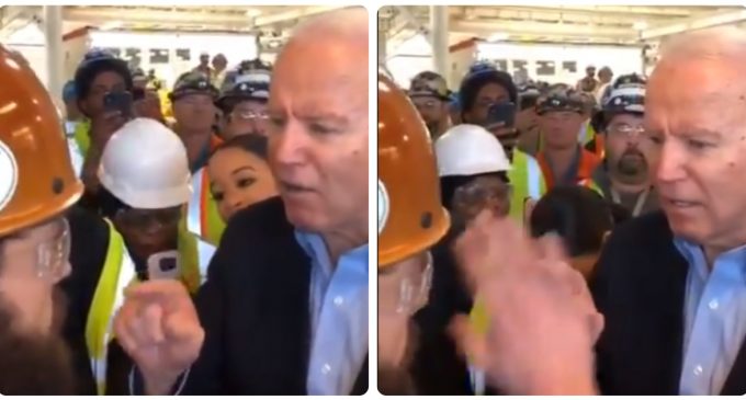 An Angry Biden Threatens Plant Worker, “Go Outside” to Resolve Gun Argument