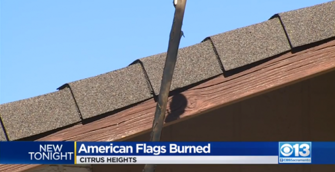 Arsonists Target Homes Displaying American Flags