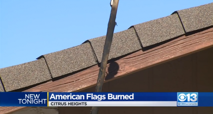 Arsonists Target Homes Displaying American Flags