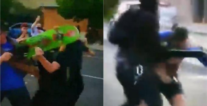 Antifa Attacks Man With Skateboard, Gets Shot